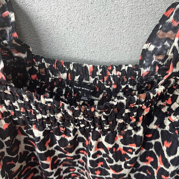 Who What Wear Animal Print Ruffled Camisole Size L - Picture 2 of 4